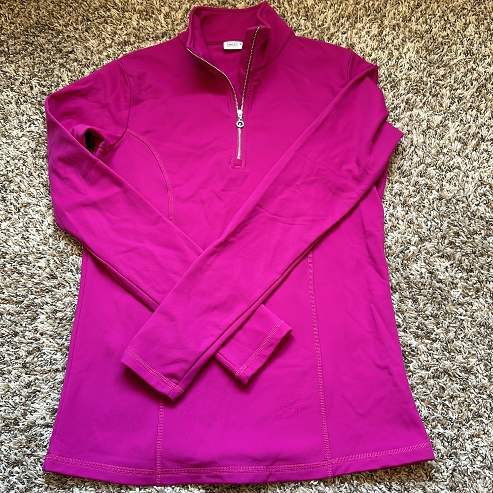 NILS performance quarter zip, fuschia -M - Picture 3 of 6